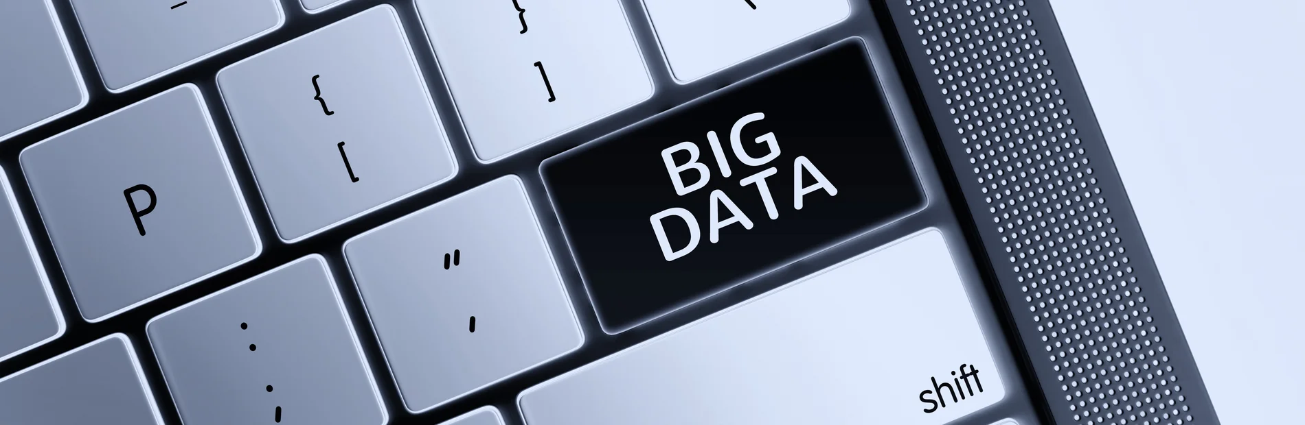 Header_OpenScience_Analytics Tastatur bei der eine Taste mit dem Text "Big Data" beschrieben ist
