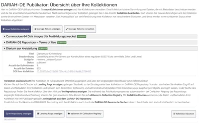 Screenshot des DARIAH-Publikators