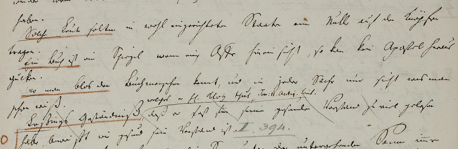Ausschnitt aus einem Sudelbuchs Georg Christoph Lichtenbergs: Ein Buch ist ein Spiegel, wenn ein Affe hineinsieht, so kann kein Gelehrter hervorgucken