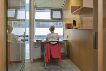 Eine Arbeitskabine in der Zentralbibliothek